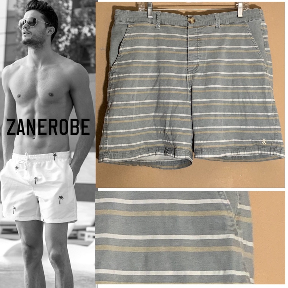 Zanerobe Striped Swim Shorts 39 waist 6.5" inseam Gently worn